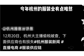 爆料！帶貨一姐薇婭涼了，紡服市場(chǎng)連鎖反應(yīng)，中小企業(yè)處境或?qū)⒏永щy